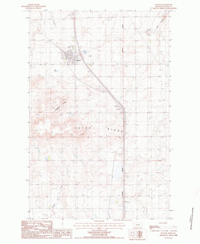 United States Geological Survey Dutton, MT (1987, 24000-Scale) digital map