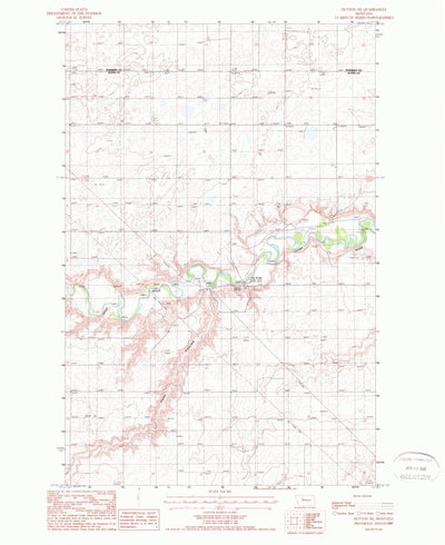 United States Geological Survey Dutton NE, MT (1987, 24000-Scale) digital map