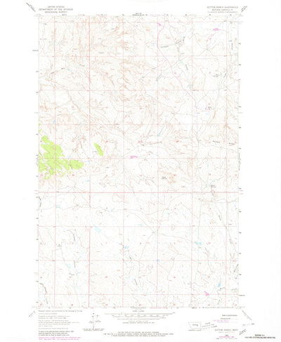 United States Geological Survey Dutton Ranch, MT (1963, 24000-Scale) digital map