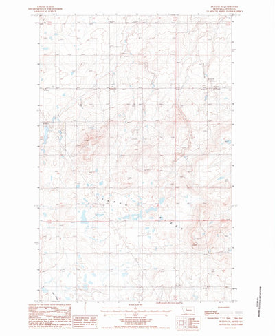 United States Geological Survey Dutton SE, MT (1987, 24000-Scale) digital map