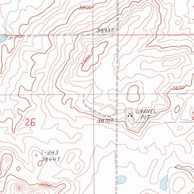 United States Geological Survey Dutton SE, MT (1987, 24000-Scale) digital map