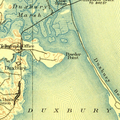 United States Geological Survey Duxbury, MA (1888, 62500-Scale) digital map