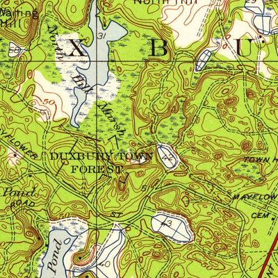 United States Geological Survey Duxbury, MA (1947, 24000-Scale) digital map