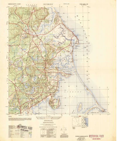 United States Geological Survey Duxbury, MA (1953, 25000-Scale) digital map