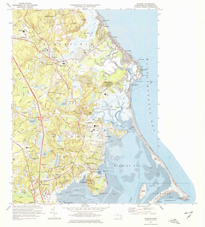 United States Geological Survey Duxbury, MA (1974, 24000-Scale) digital map