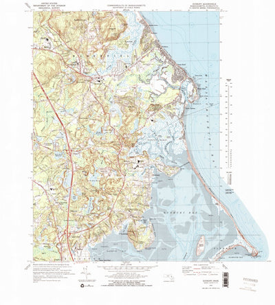 United States Geological Survey Duxbury, MA (1974, 25000-Scale) digital map