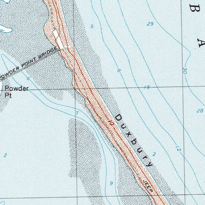 United States Geological Survey Duxbury, MA (1974, 25000-Scale) digital map