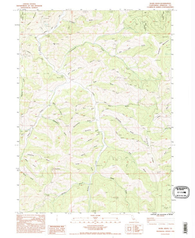 United States Geological Survey Duzel Rock, CA (1984, 24000-Scale) digital map