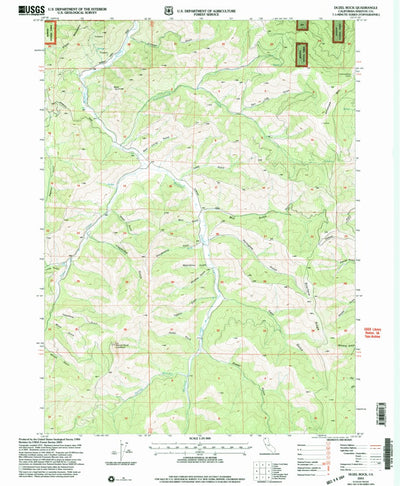 United States Geological Survey Duzel Rock, CA (2001, 24000-Scale) digital map