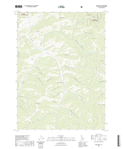 United States Geological Survey Duzel Rock, CA (2022, 24000-Scale) digital map