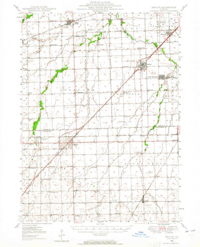 United States Geological Survey Dwight, IL (1948, 62500-Scale) digital map