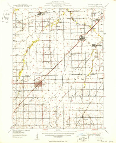 United States Geological Survey Dwight, IL (1950, 62500-Scale) digital map