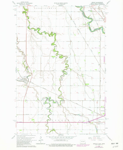 United States Geological Survey Dwight, ND-MN (1964, 24000-Scale) digital map