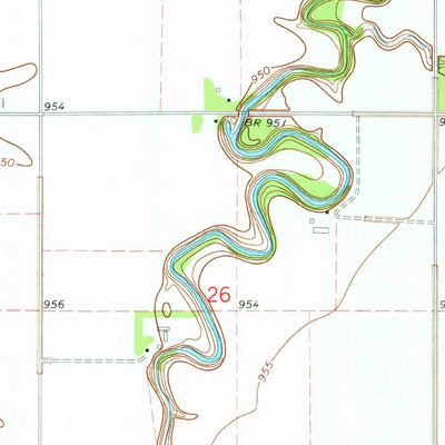 United States Geological Survey Dwight, ND-MN (1964, 24000-Scale) digital map