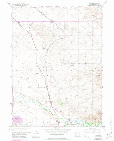United States Geological Survey Dwyer, WY (1951, 24000-Scale) digital map