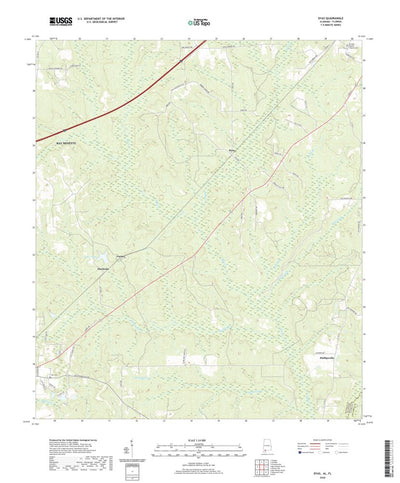 United States Geological Survey Dyas, AL (2020, 24000-Scale) digital map
