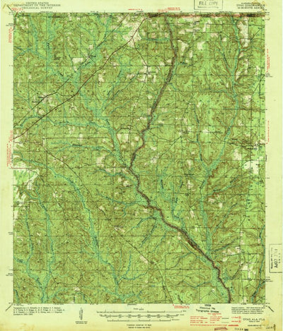 United States Geological Survey Dyas, AL-FL (1944, 62500-Scale) digital map