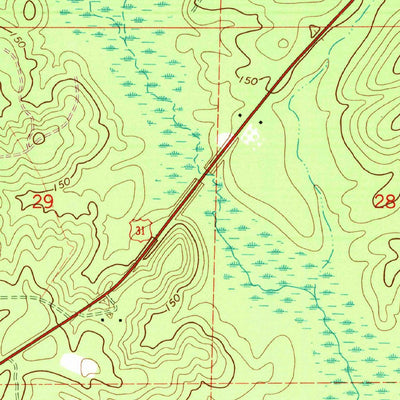 United States Geological Survey Dyas, AL-FL (1978, 24000-Scale) digital map
