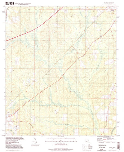 United States Geological Survey Dyas, AL-FL (1994, 24000-Scale) digital map