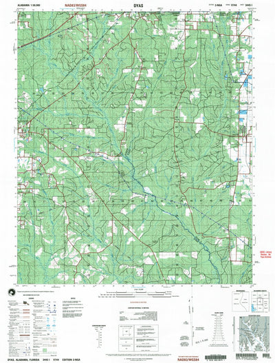 United States Geological Survey Dyas, AL-FL (2003, 50000-Scale) digital map