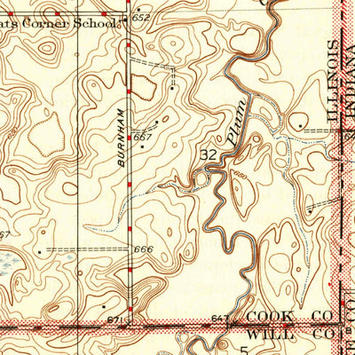 United States Geological Survey Dyer, IN-IL (1929, 24000-Scale) digital map