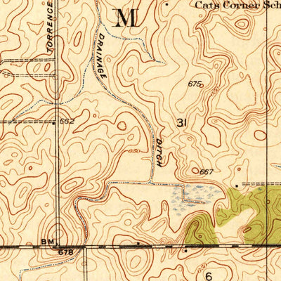 United States Geological Survey Dyer, IN-IL (1930, 24000-Scale) digital map