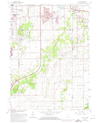 United States Geological Survey Dyer, IN-IL (1962, 24000-Scale) digital map