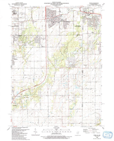 United States Geological Survey Dyer, IN-IL (1990, 24000-Scale) digital map