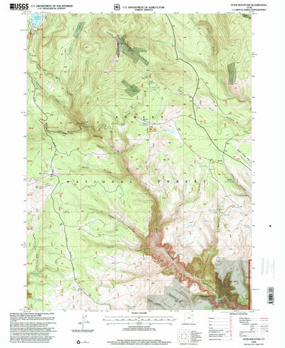 United States Geological Survey Dyer Mountain, UT (1996, 24000-Scale) digital map