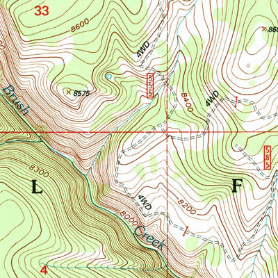 United States Geological Survey Dyer Mountain, UT (1996, 24000-Scale) digital map