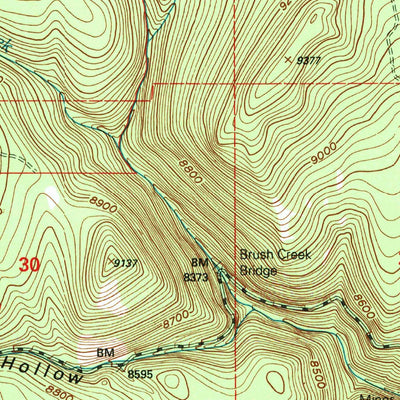 United States Geological Survey Dyer Mountain, UT (1996, 24000-Scale) digital map
