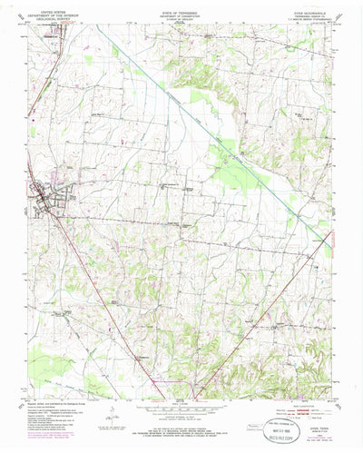 United States Geological Survey Dyer, TN (1953, 24000-Scale) digital map