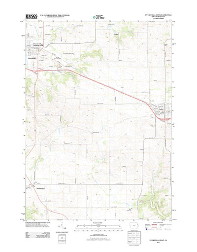 United States Geological Survey Dyersville East, IA (2013, 24000-Scale) digital map