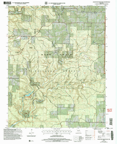 United States Geological Survey Dyestone Mountain, MO (2004, 24000-Scale) digital map