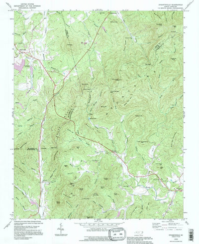 United States Geological Survey Dysartsville, NC (1993, 24000-Scale) digital map