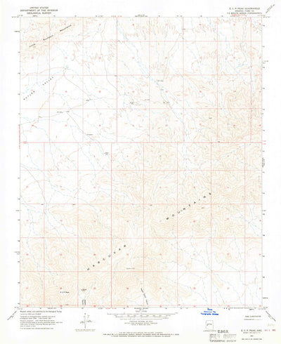 United States Geological Survey E C P Peak, AZ (1967, 24000-Scale) digital map