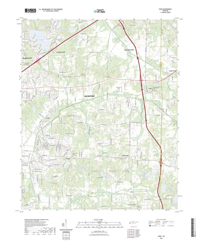 United States Geological Survey Eads, TN (2022, 24000-Scale) digital map