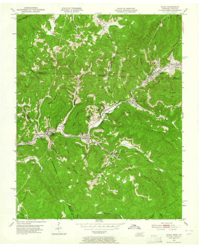 United States Geological Survey Eagan, TN-KY (1953, 24000-Scale) digital map