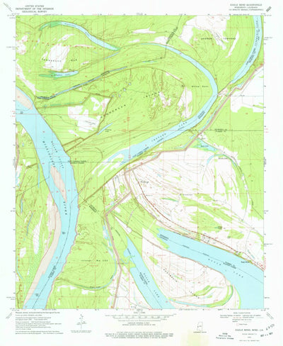 United States Geological Survey Eagle Bend, MS-LA (1970, 24000-Scale) digital map