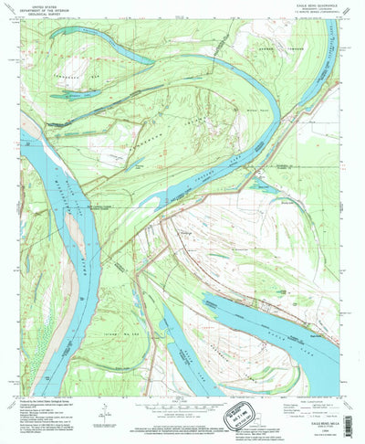 United States Geological Survey Eagle Bend, MS-LA (1994, 24000-Scale) digital map