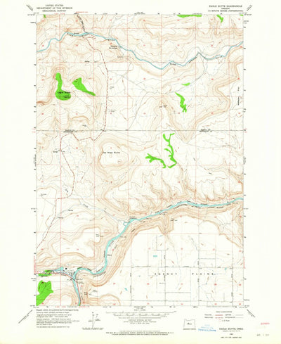 United States Geological Survey Eagle Butte, OR (1962, 24000-Scale) digital map