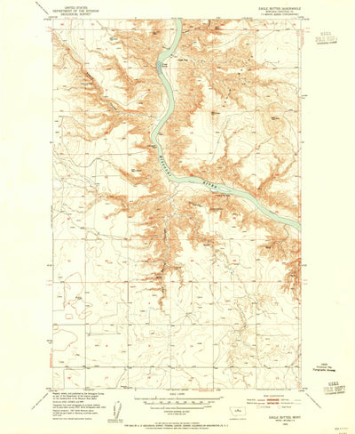 United States Geological Survey Eagle Buttes, MT (1953, 24000-Scale) digital map