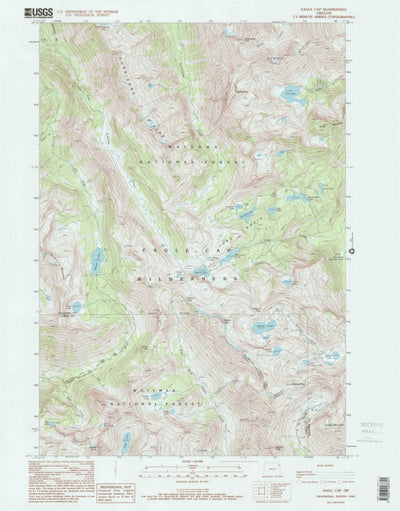 United States Geological Survey Eagle Cap, OR (1990, 24000-Scale) digital map