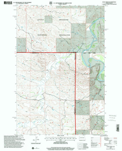 United States Geological Survey Eagle Draw, ND (1997, 24000-Scale) digital map