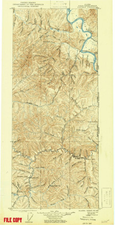 United States Geological Survey Eagle E, AK (1899, 250000-Scale) digital map