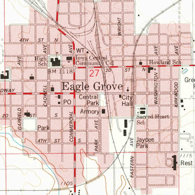 United States Geological Survey Eagle Grove, IA (1978, 24000-Scale) digital map
