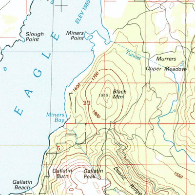 United States Geological Survey Eagle Lake, CA (1992, 100000-Scale) digital map