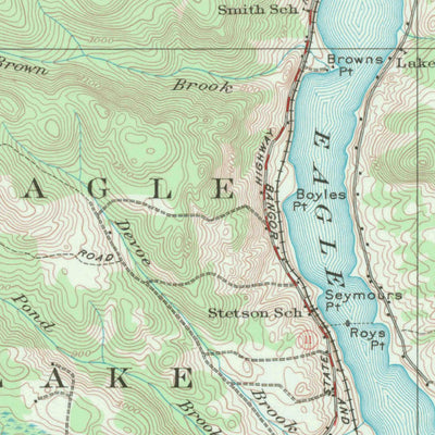United States Geological Survey Eagle Lake, ME (1928, 62500-Scale) digital map