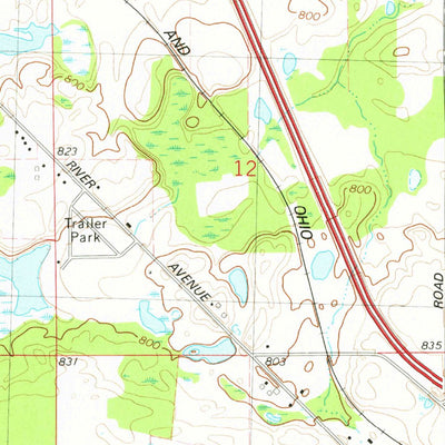 United States Geological Survey Eagle, MI (1978, 24000-Scale) digital map