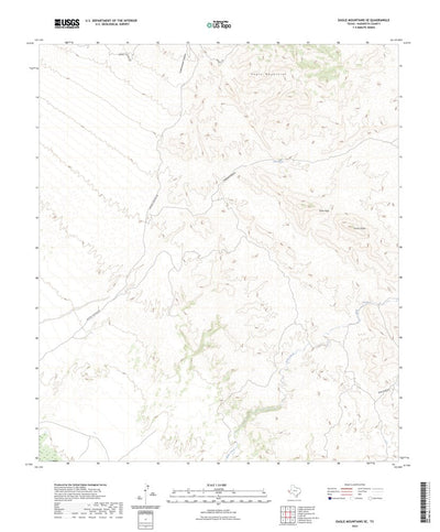 United States Geological Survey Eagle Mountains SE, TX (2023, 24000-Scale) digital map